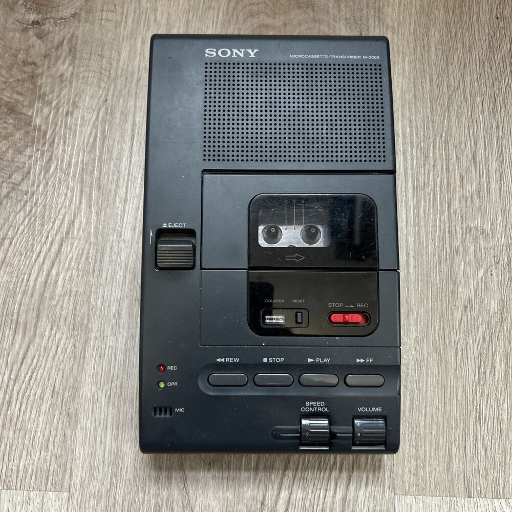 Sony M-2000 Microcassette Transcriber Dictation Tape Recorder Only Untested